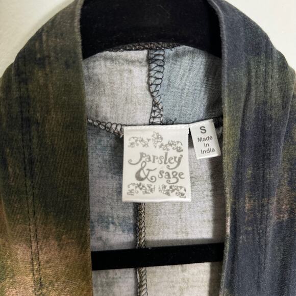 Parsley & Sage Women's Boho Vest Size Small Tie Dye Art to Wear Stretch Hippie - Picture 4 of 7